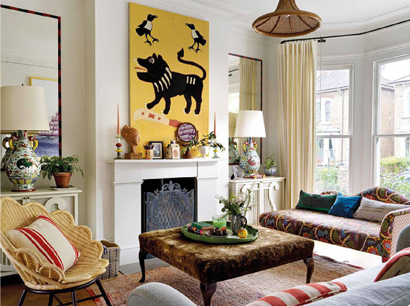Strong White walls in Beata Heuman designed living room from book EVERY ROOM SHOULD SING (Rizzoli, 2021). #strongwhite #whitepaintcolors