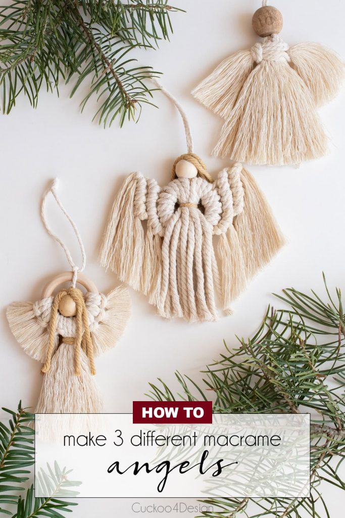 How to make a macrame angel (3 easy different free patterns)